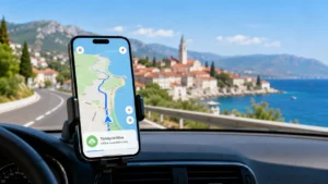Offline térkép nyaraláshoz telefonos navigációval autóban
